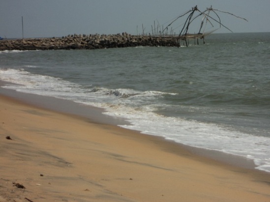 Azhikode beach with its Chinese fishing nets.